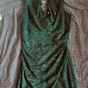 Green sequins dress